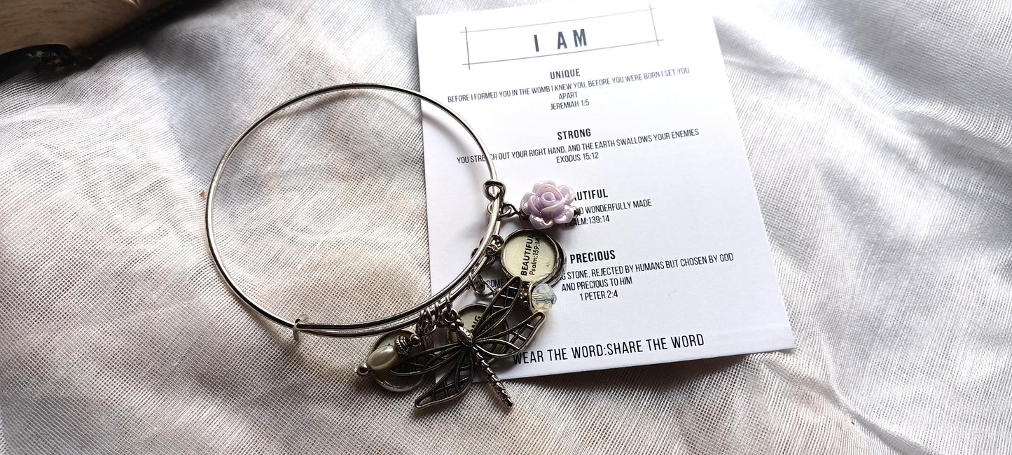 Bracelet-Scripture strong,Beautiful,precious,unique