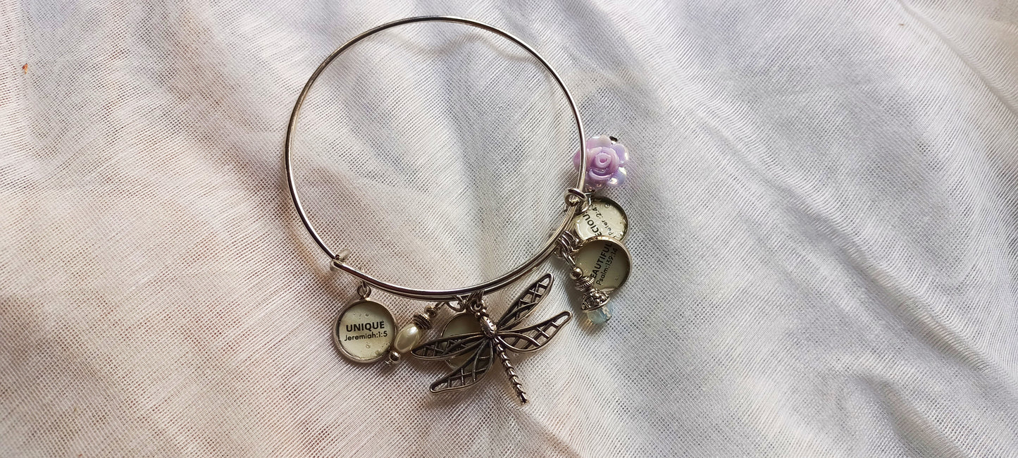 Bracelet-Scripture strong,Beautiful,precious,unique