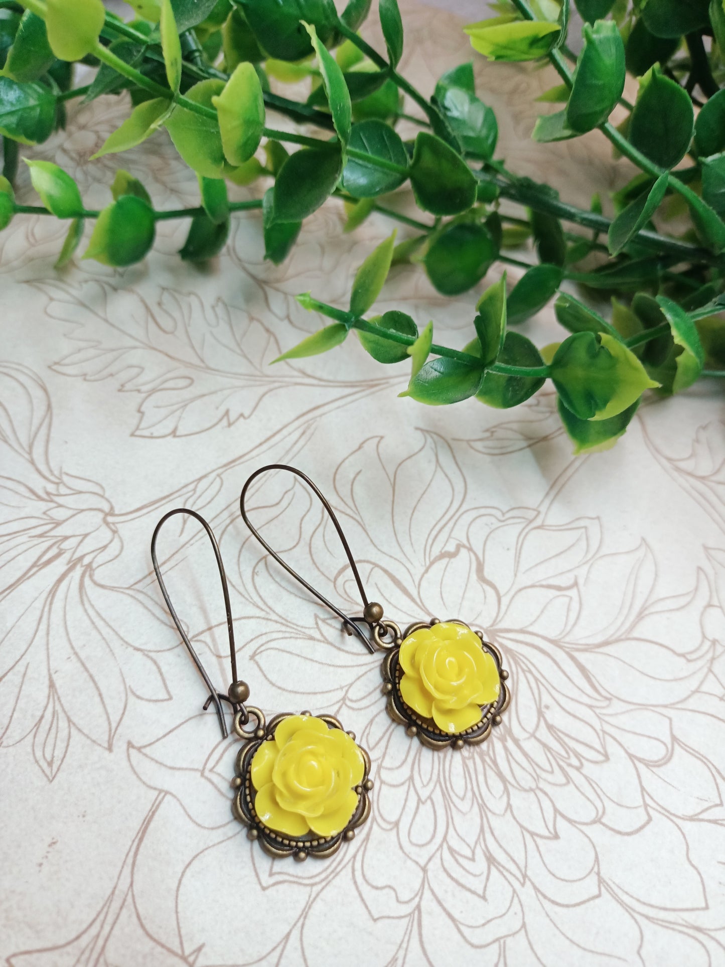 Earrings - Vintage Rose