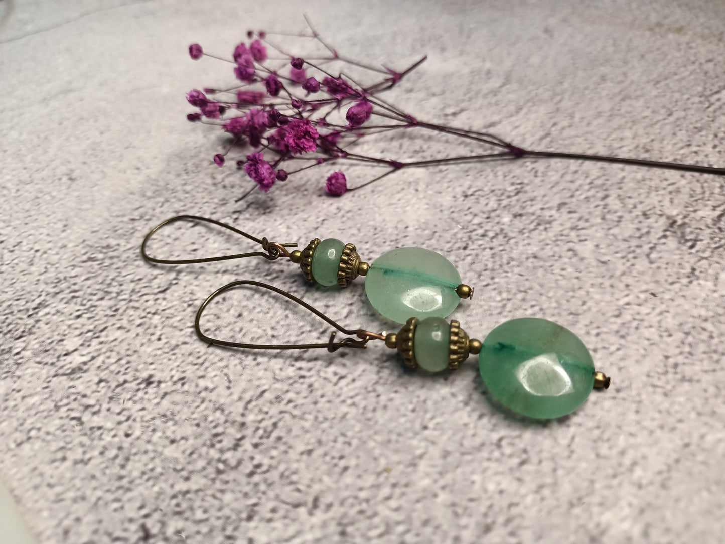 Earrings -Aventurine dazzle
