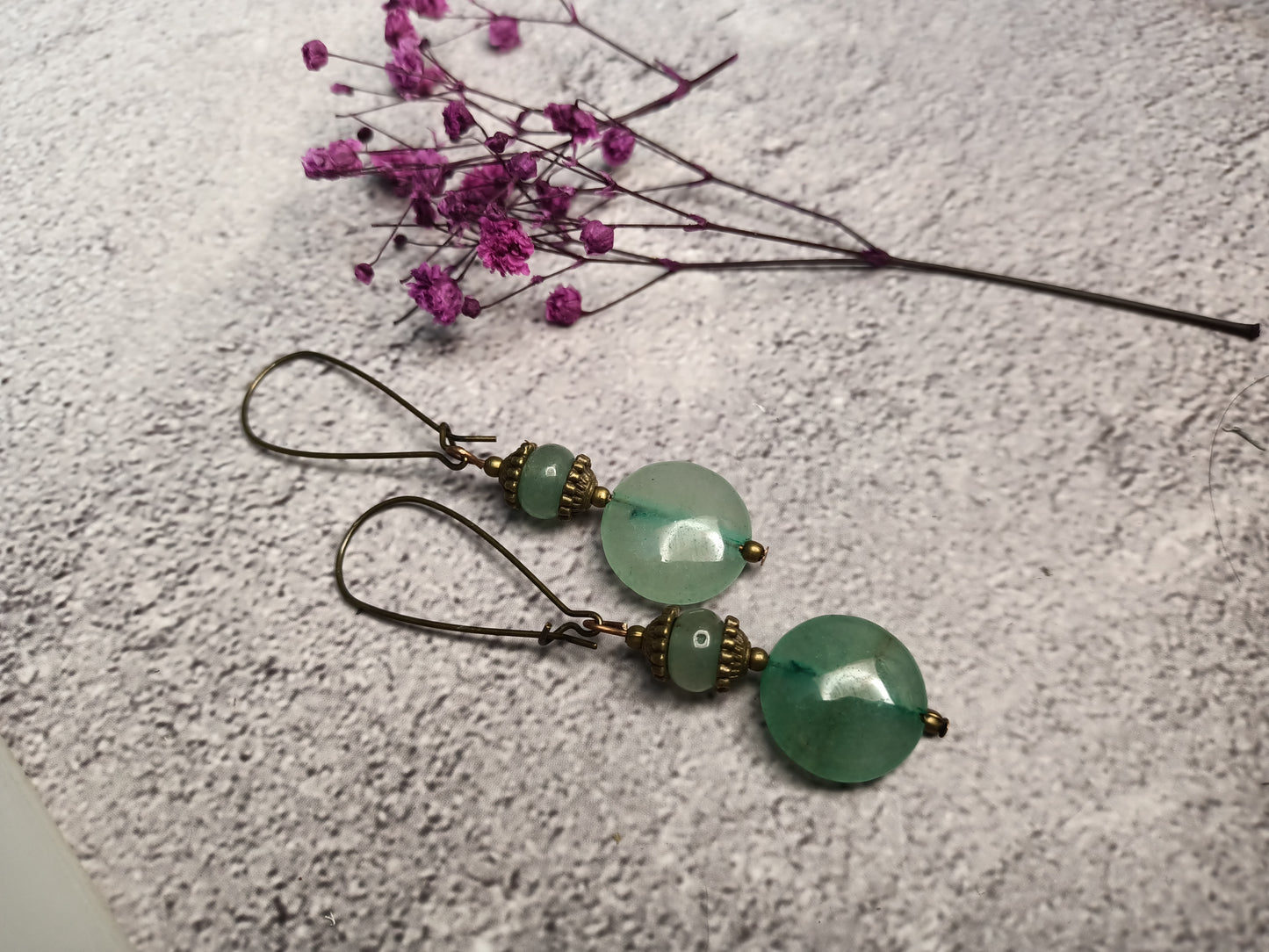 Earrings -Aventurine dazzle