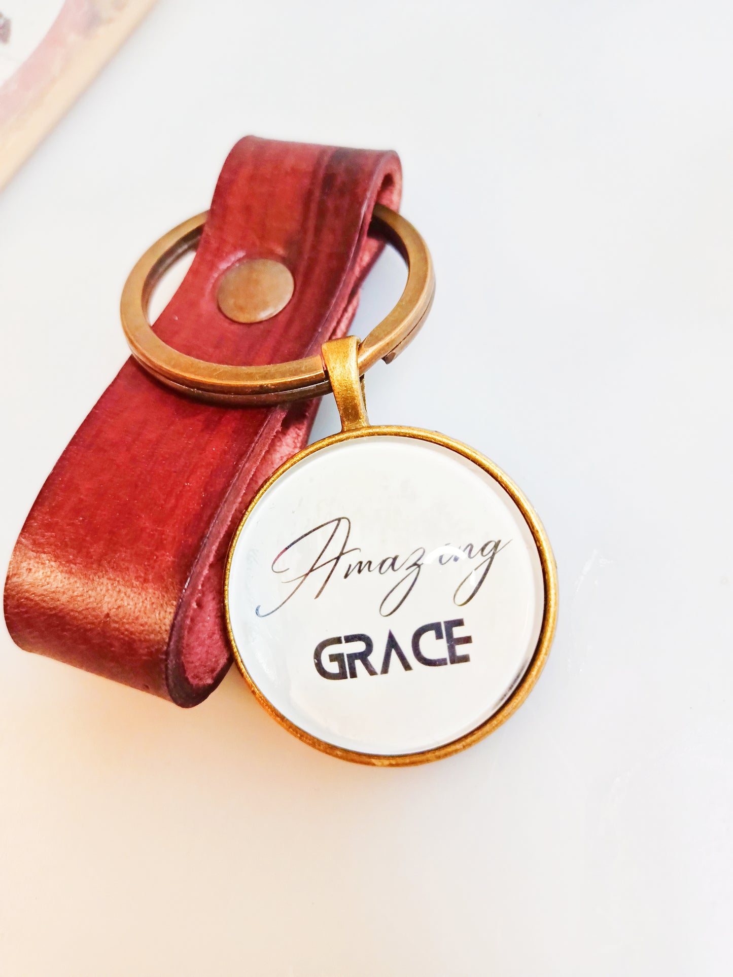Keychain- leather- Scripture