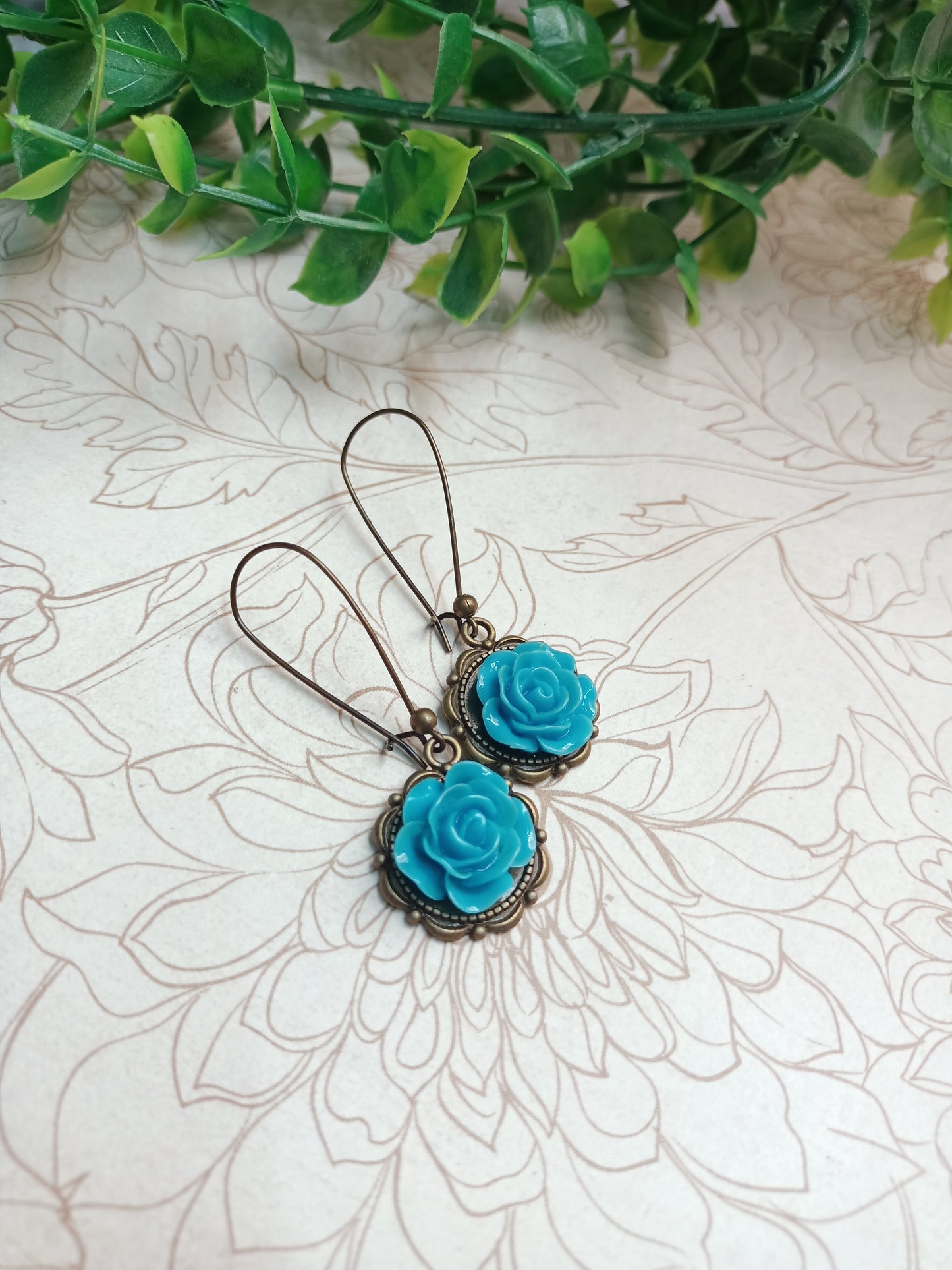 Earrings - Vintage Rose