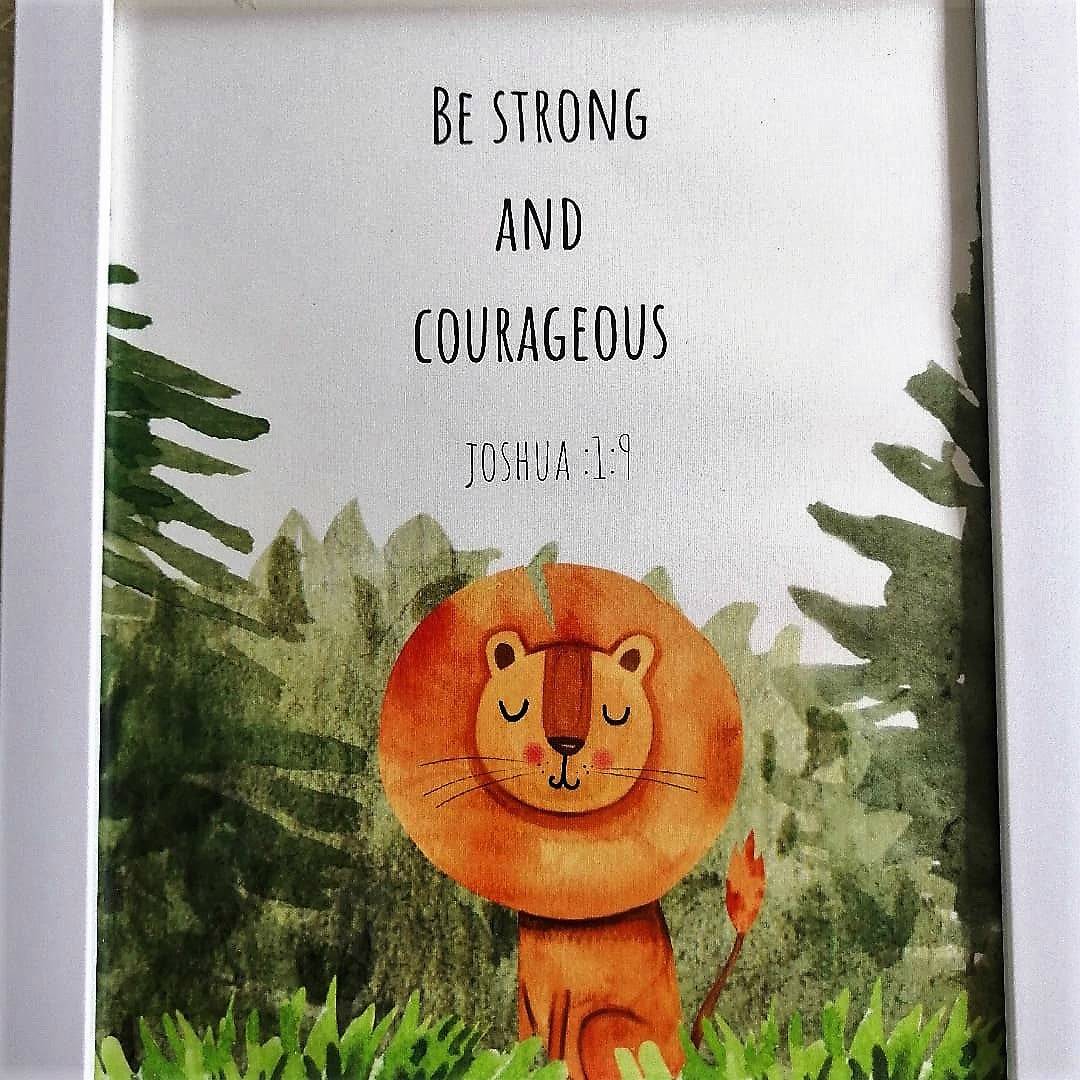Frame-Kids-scripture-Strong and courageous