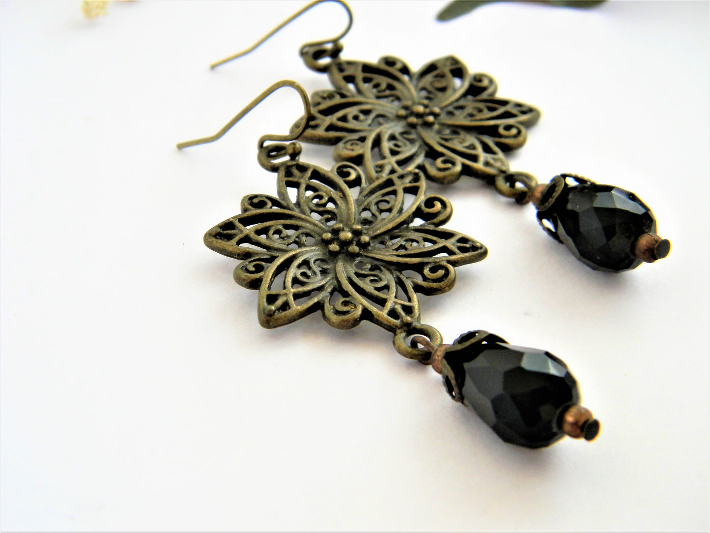 Earrings-Moon Flower