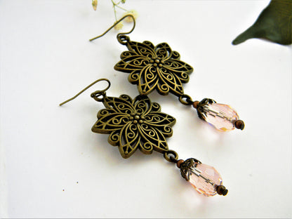 Earrings-Moon Flower