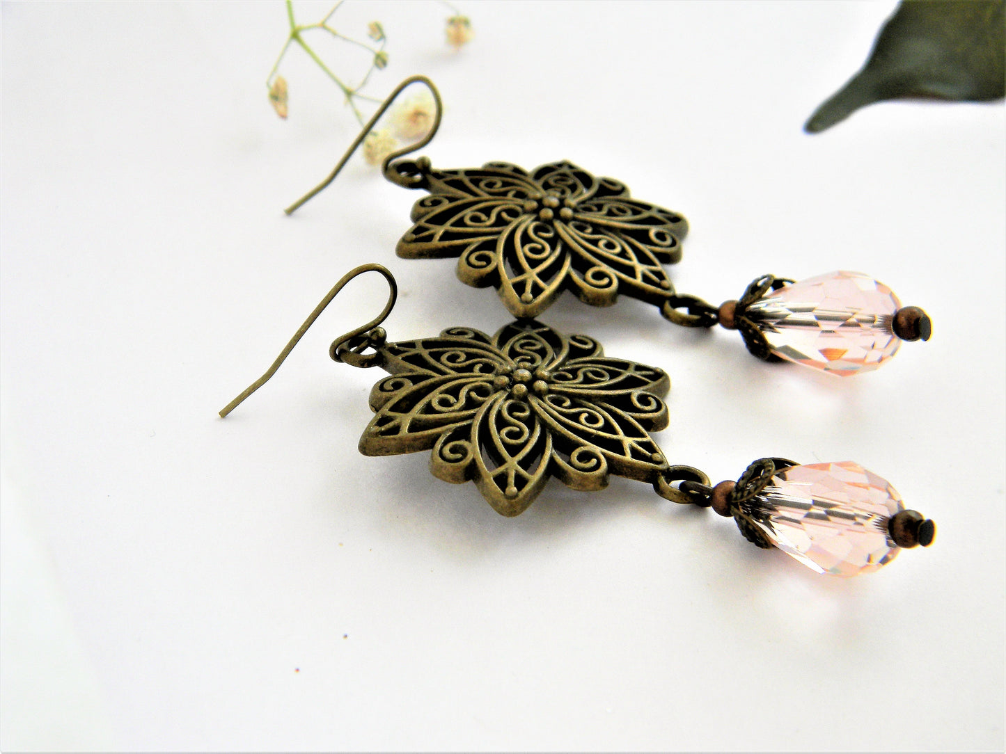 Earrings-Moon Flower