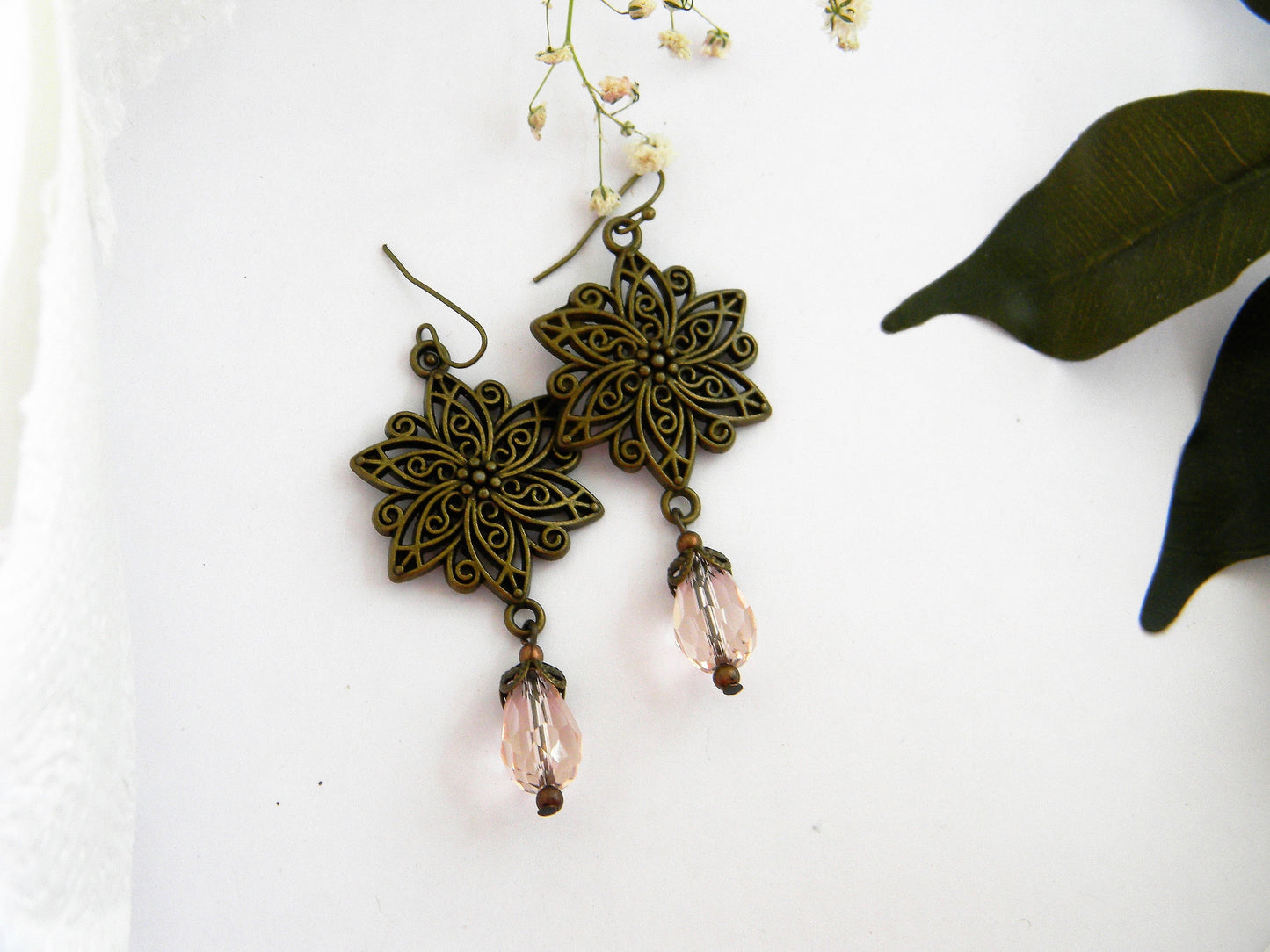 Earrings-Moon Flower