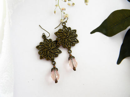 Earrings-Moon Flower