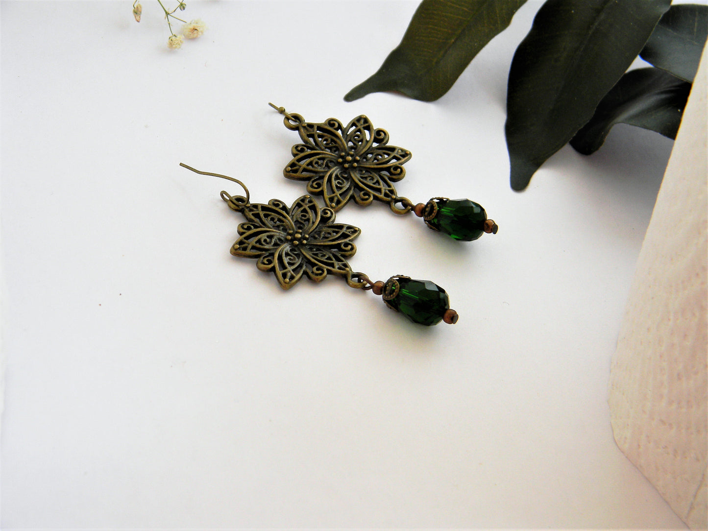 Earrings-Moon Flower