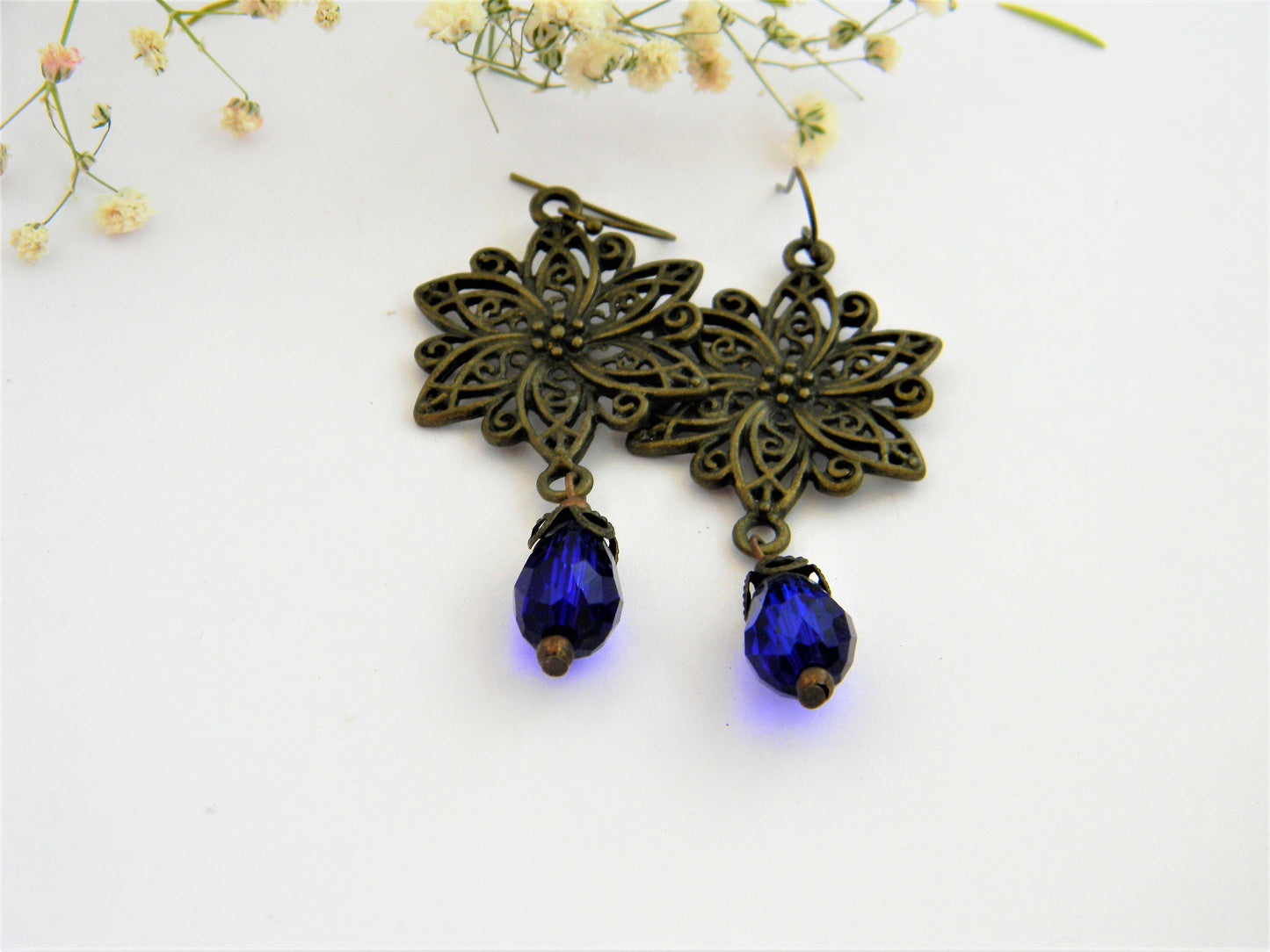 Earrings-Moon Flower