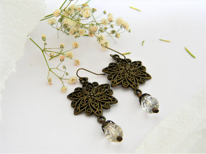 Earrings-Moon Flower