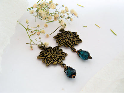 Earrings-Moon Flower