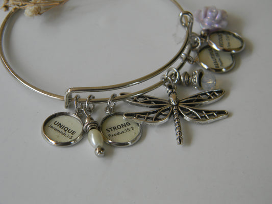 Bracelet-Scripture strong,Beautiful,precious,unique