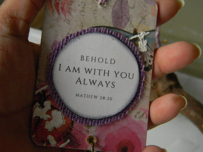 Car hanger-scripture - I am with you always