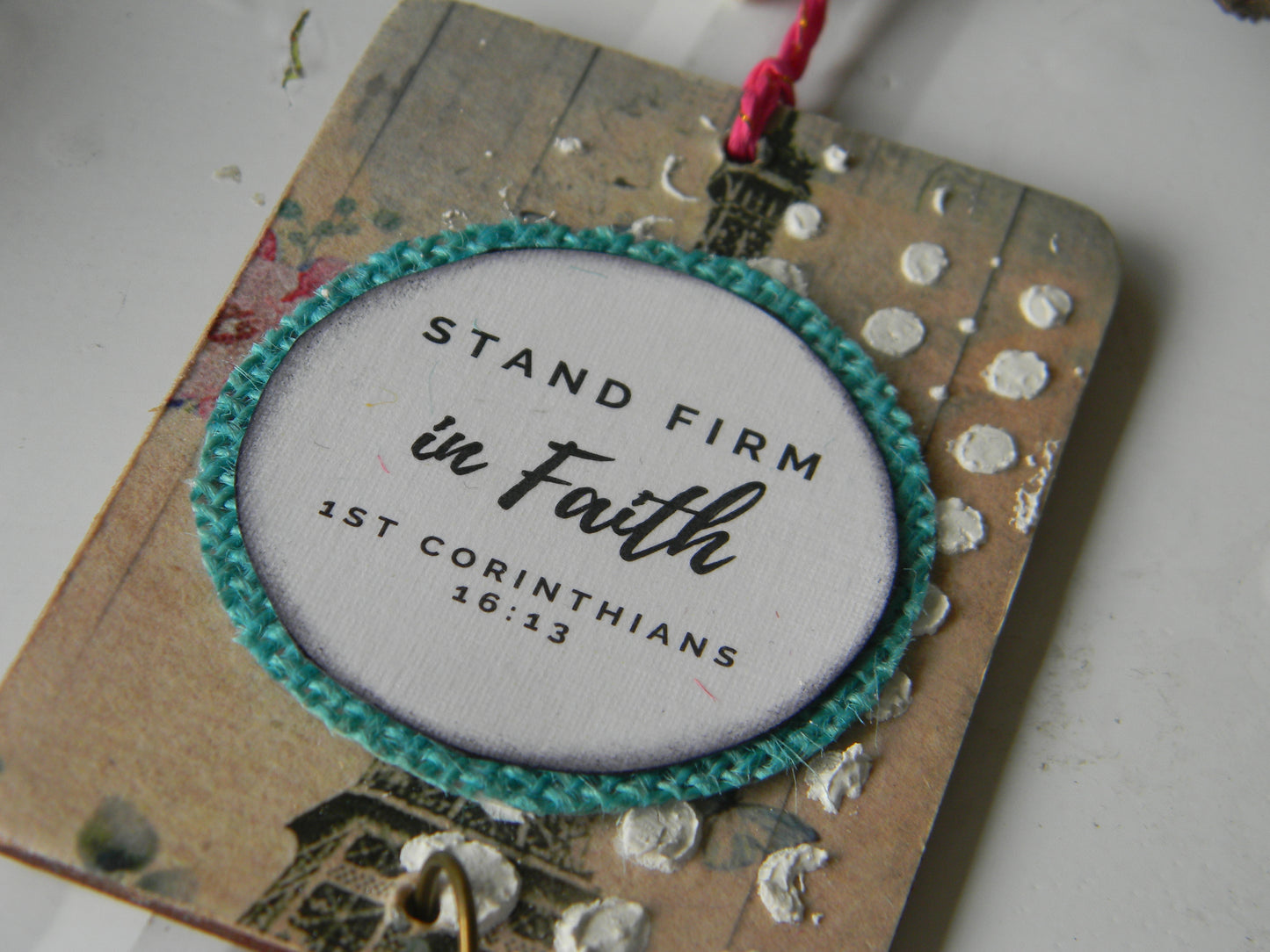 Car hanger-scripture-stand firm in faith