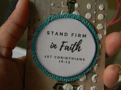 Car hanger-scripture-stand firm in faith