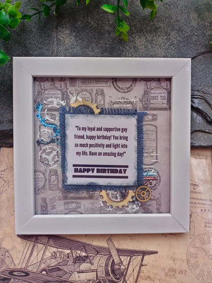 Frame- Birthday gift for him-friend