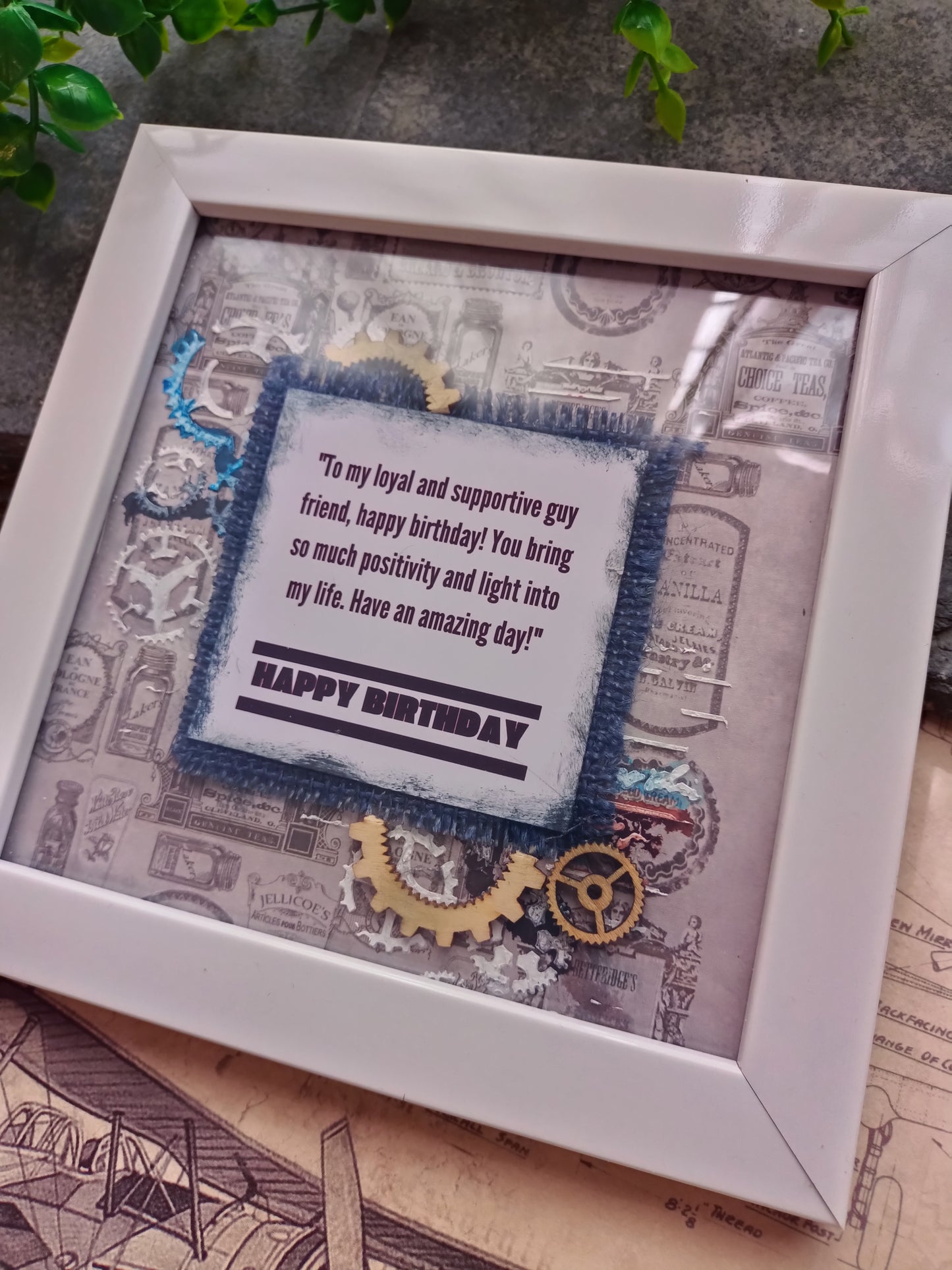 Frame- Birthday gift for him-friend