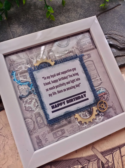 Frame- Birthday gift for him-friend