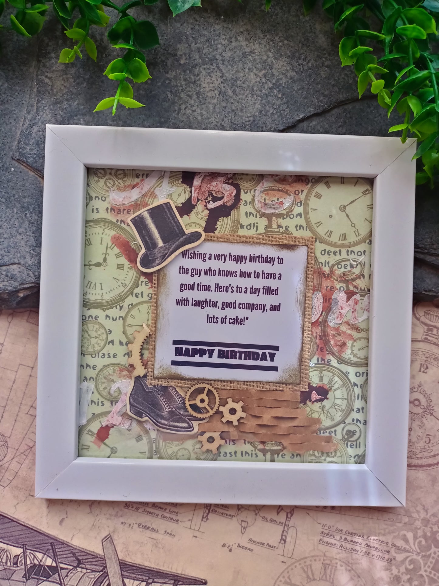 Frame -Birthday gift Frame for men / Buddy