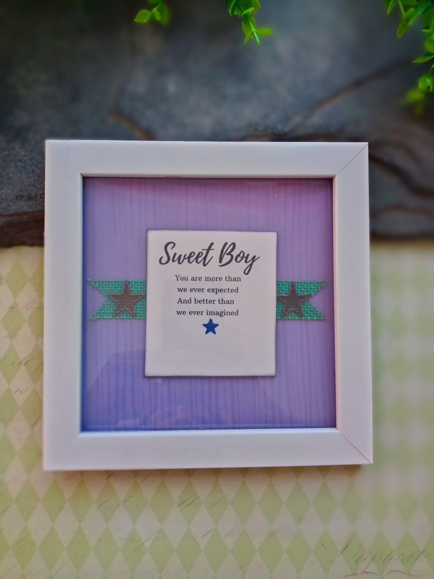 Frame -Sweet boy-Tokens of love -Gift for small boys