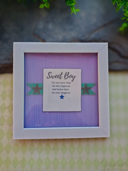 Frame -Sweet boy-Tokens of love -Gift for small boys