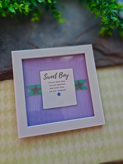 Frame -Sweet boy-Tokens of love -Gift for small boys