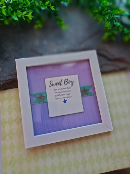 Frame -Sweet boy-Tokens of love -Gift for small boys