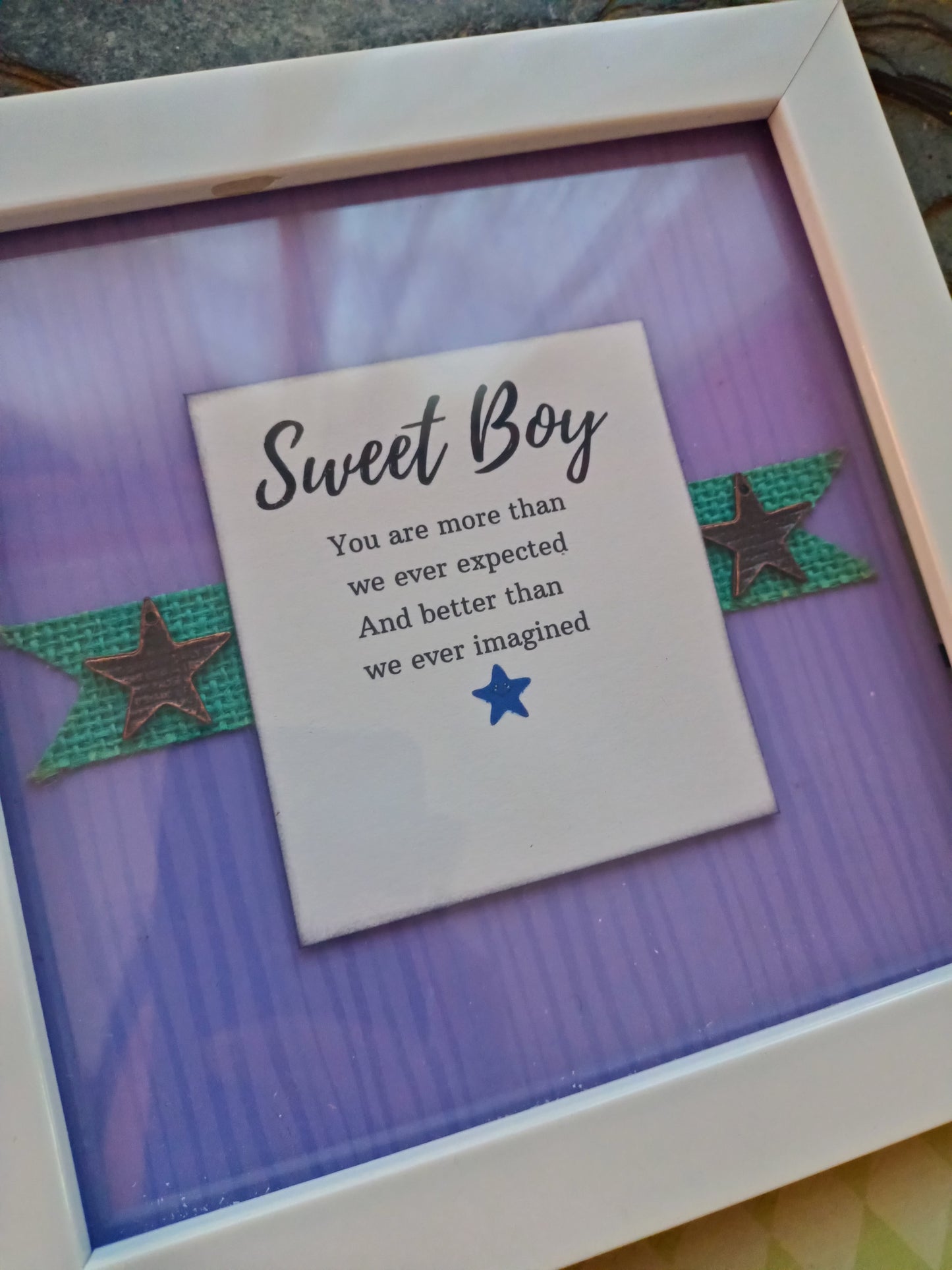 Frame -Sweet boy-Tokens of love -Gift for small boys