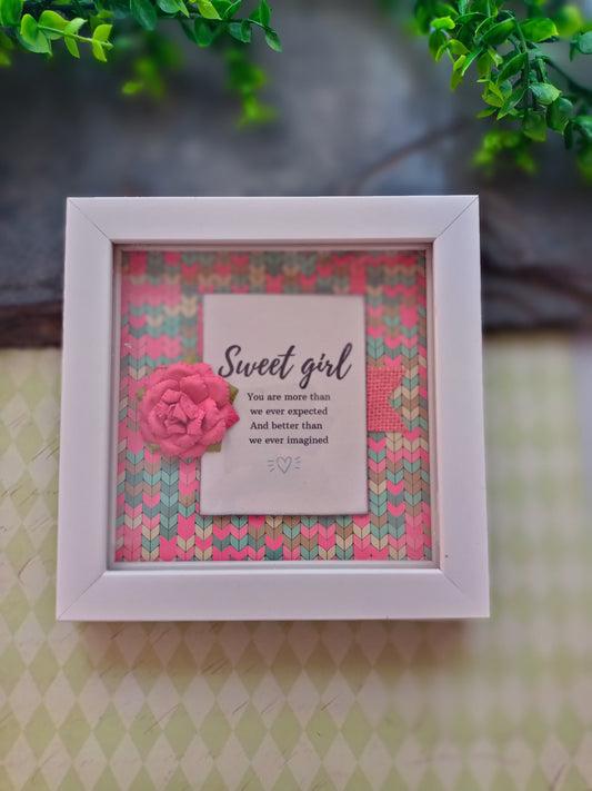 Frame-sweet girl-Tokenof love-daughter's gift