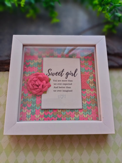 Frame-sweet girl-Tokenof love-daughter's gift