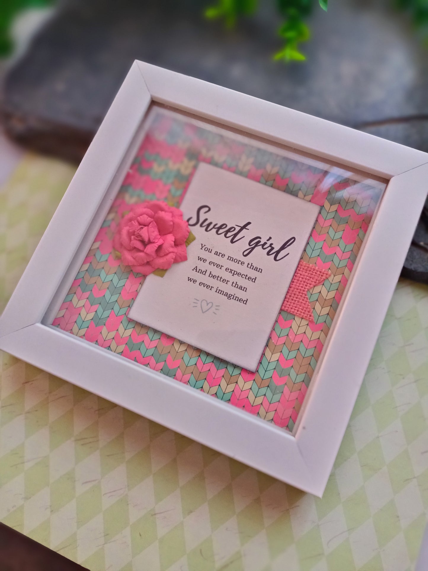 Frame-sweet girl-Tokenof love-daughter's gift