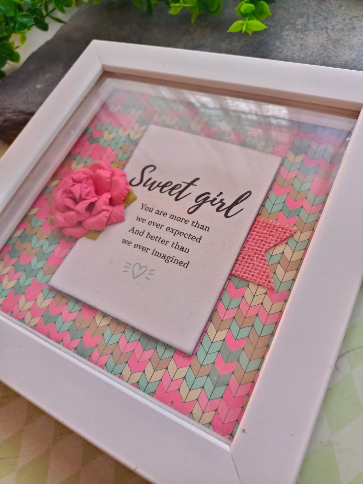 Frame-sweet girl-Tokenof love-daughter's gift