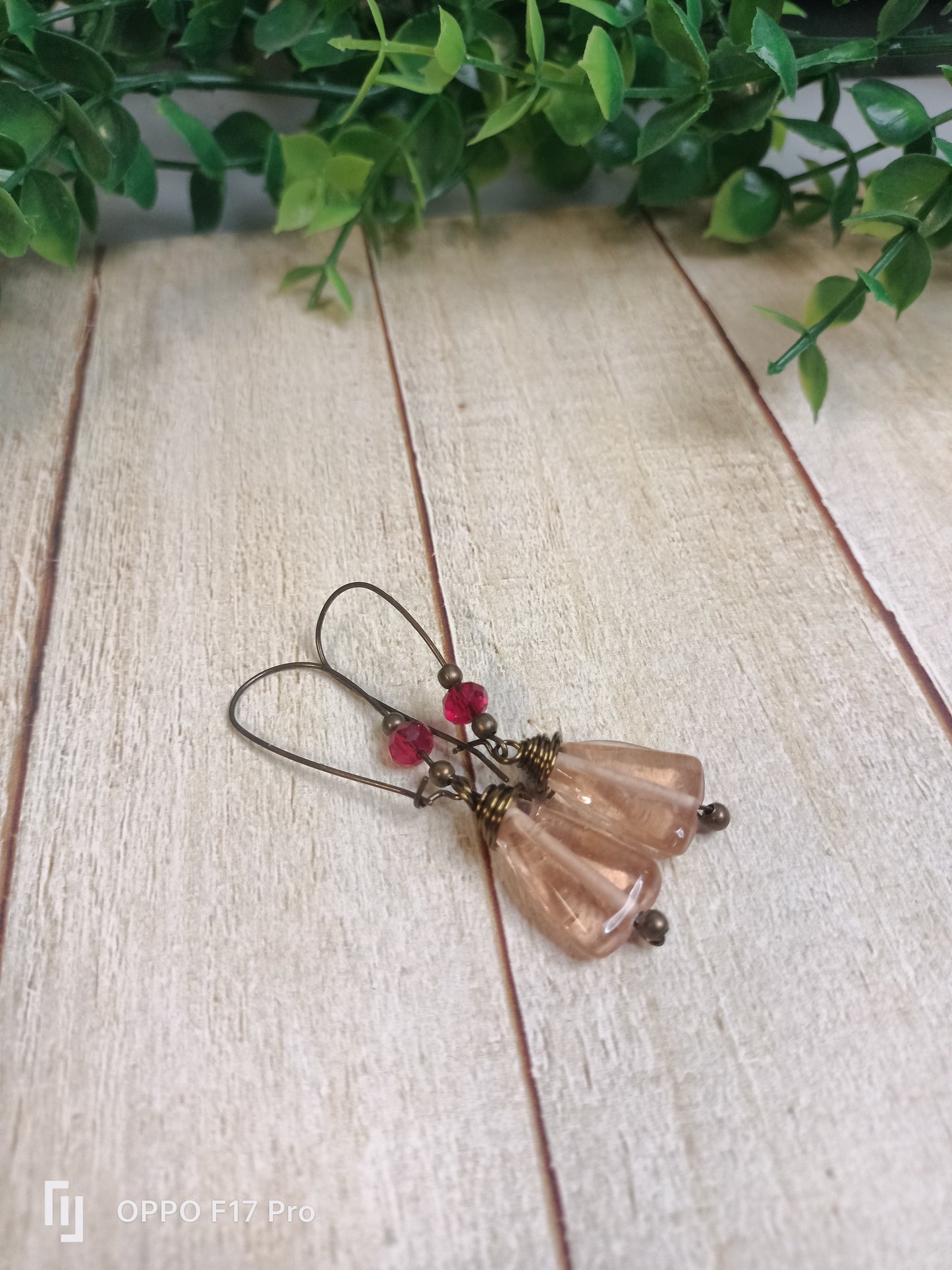 Earring-vintage glass