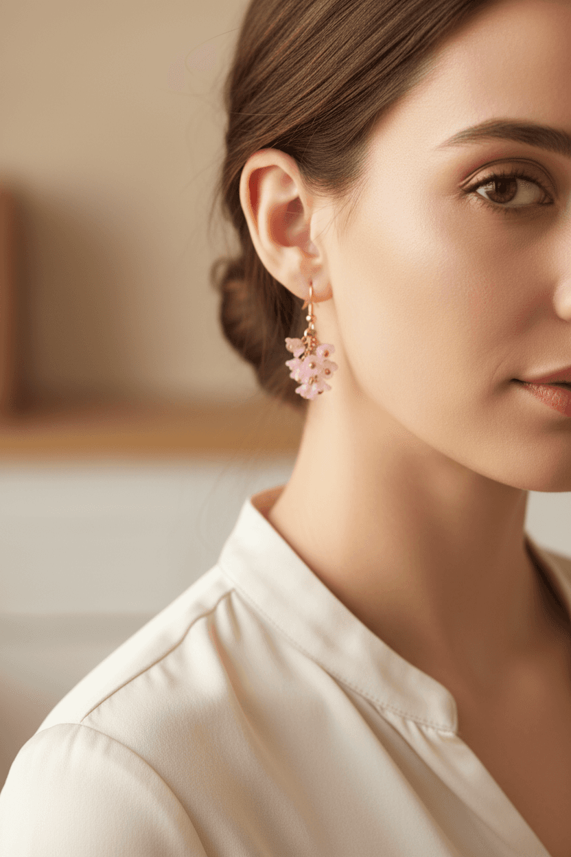 Earring-Tiny Floral bunch