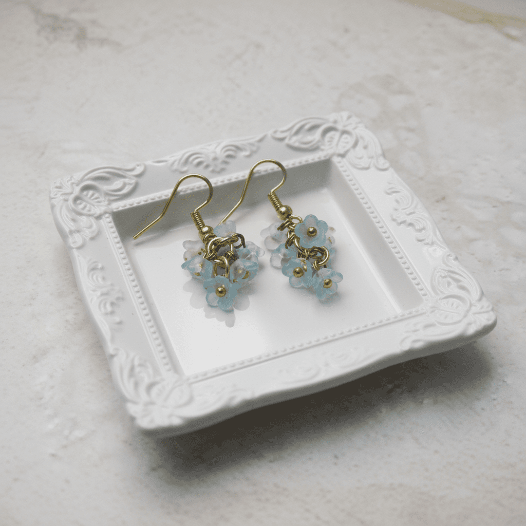Earring-Tiny Floral bunch
