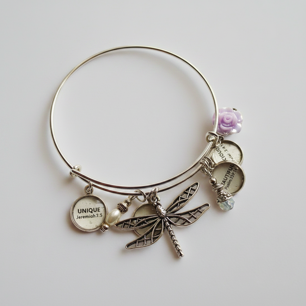 Bracelet-Scripture strong,Beautiful,precious,unique