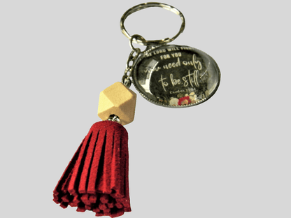 Scripture Keychain-Strength and shield