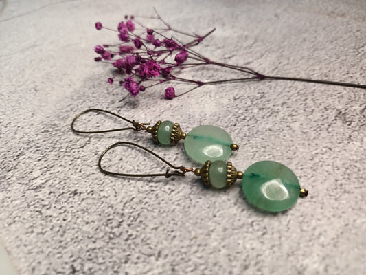 Earrings -Aventurine dazzle