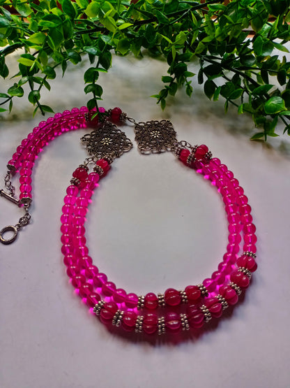 Necklace - Pink pumpkins