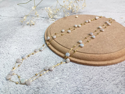 Necklace -crystal double layered necklace