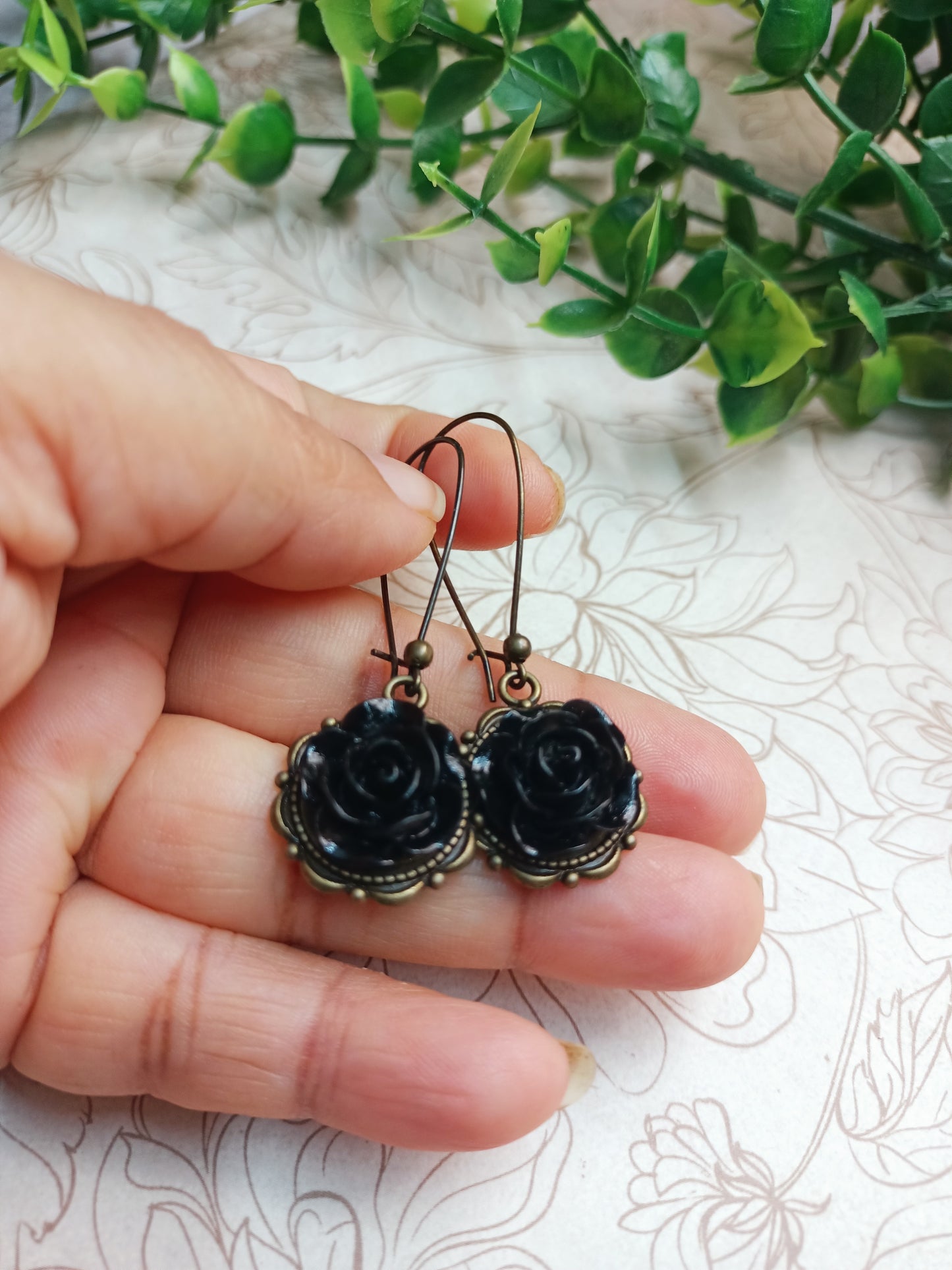 Earrings - Vintage Rose