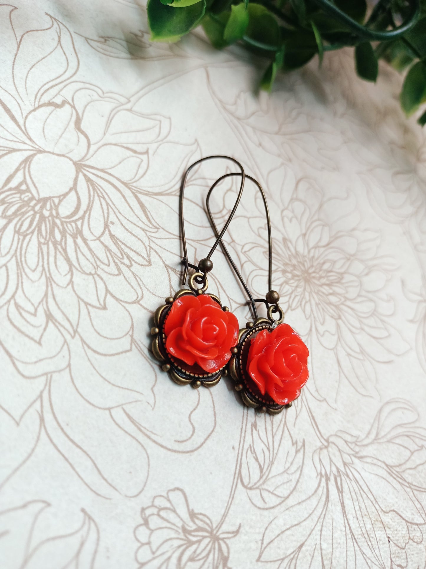 Earrings - Vintage Rose