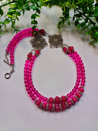 Necklace - Pink pumpkins