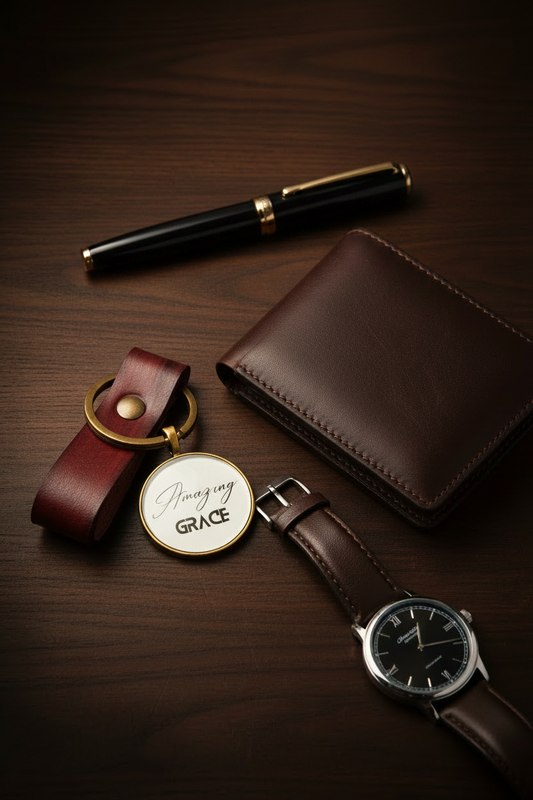 Keychain- leather- Scripture