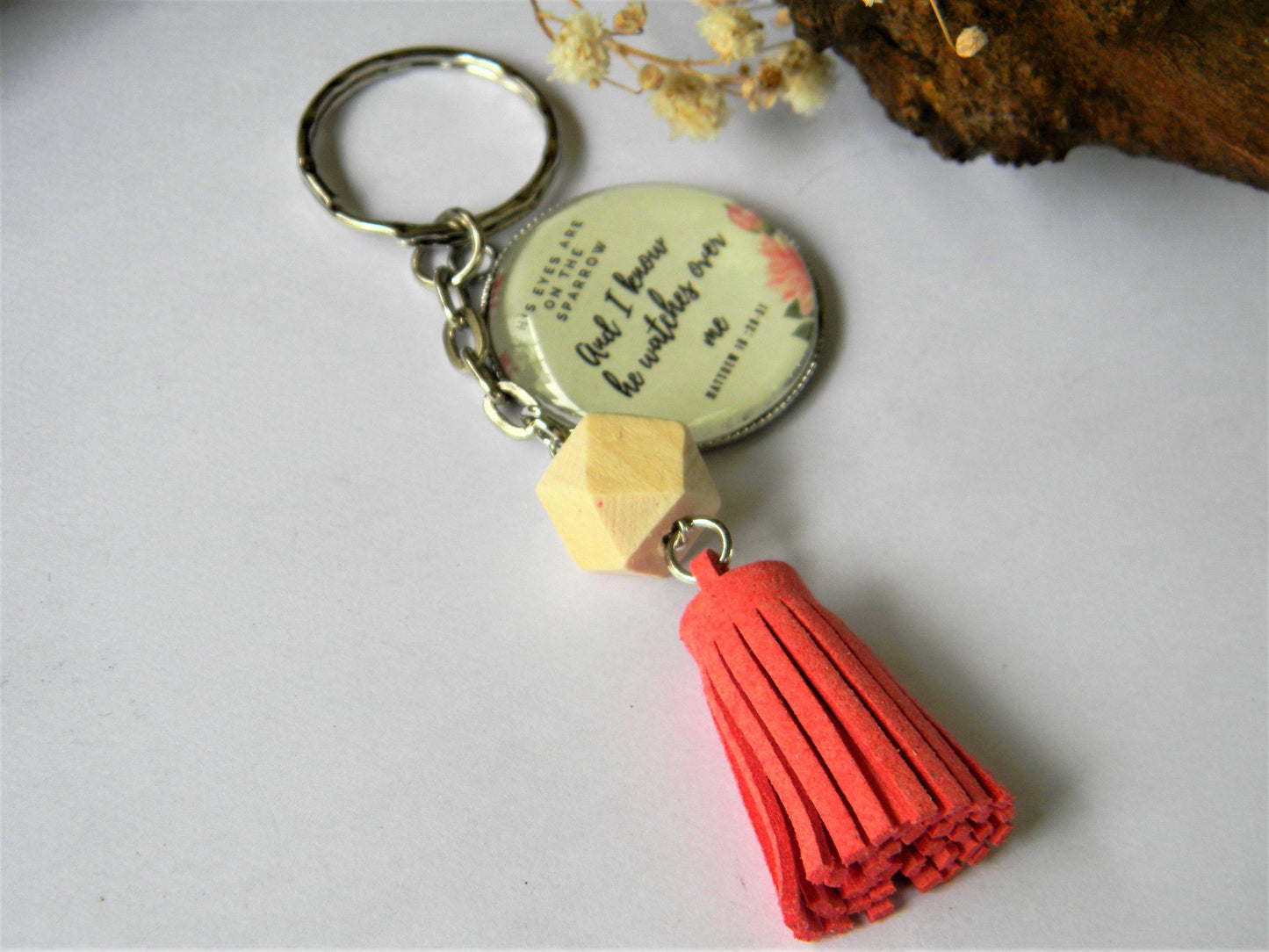 Scripture Keychain-Strength and shield