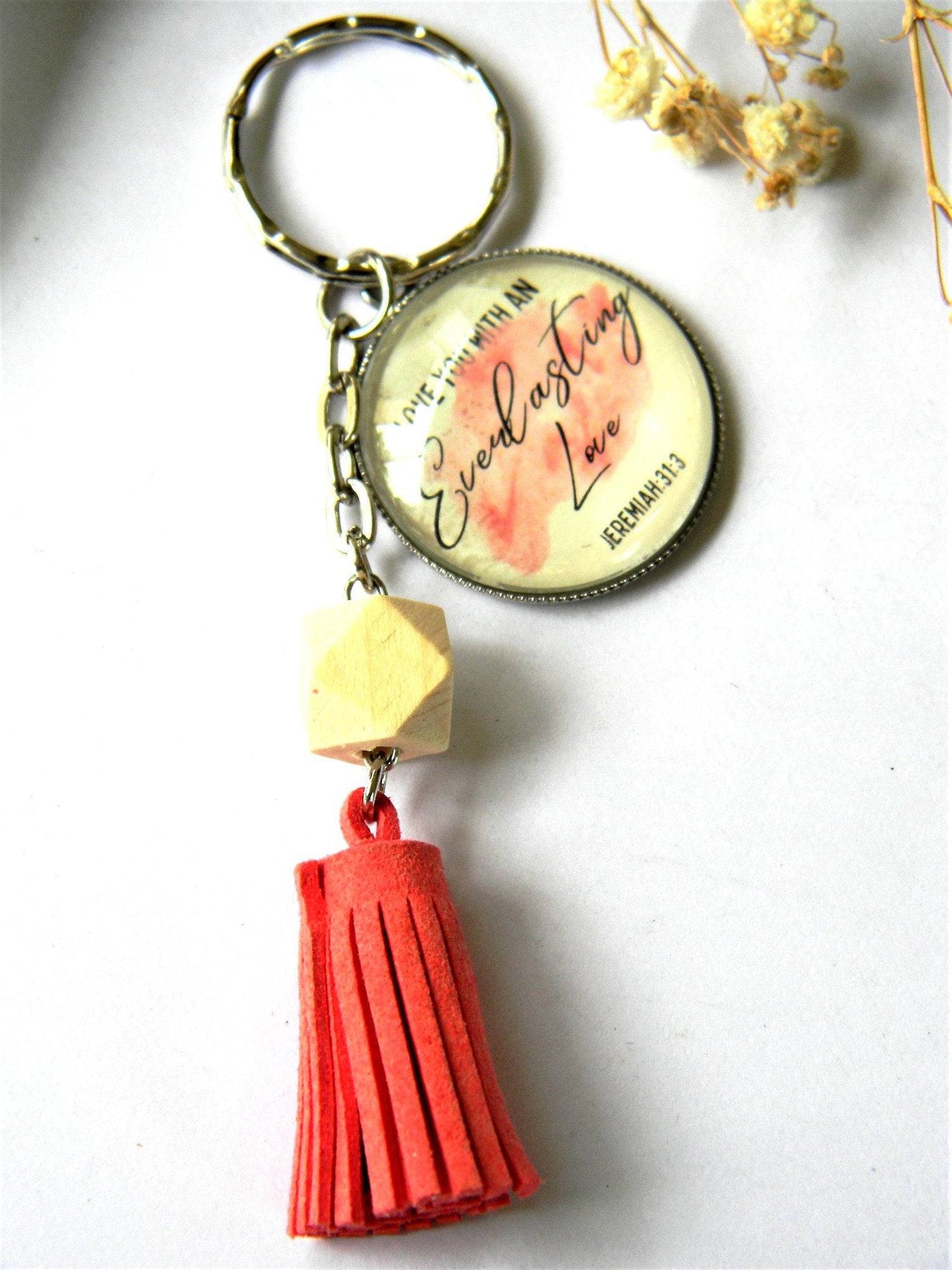 Scripture Keychain-Strength and shield