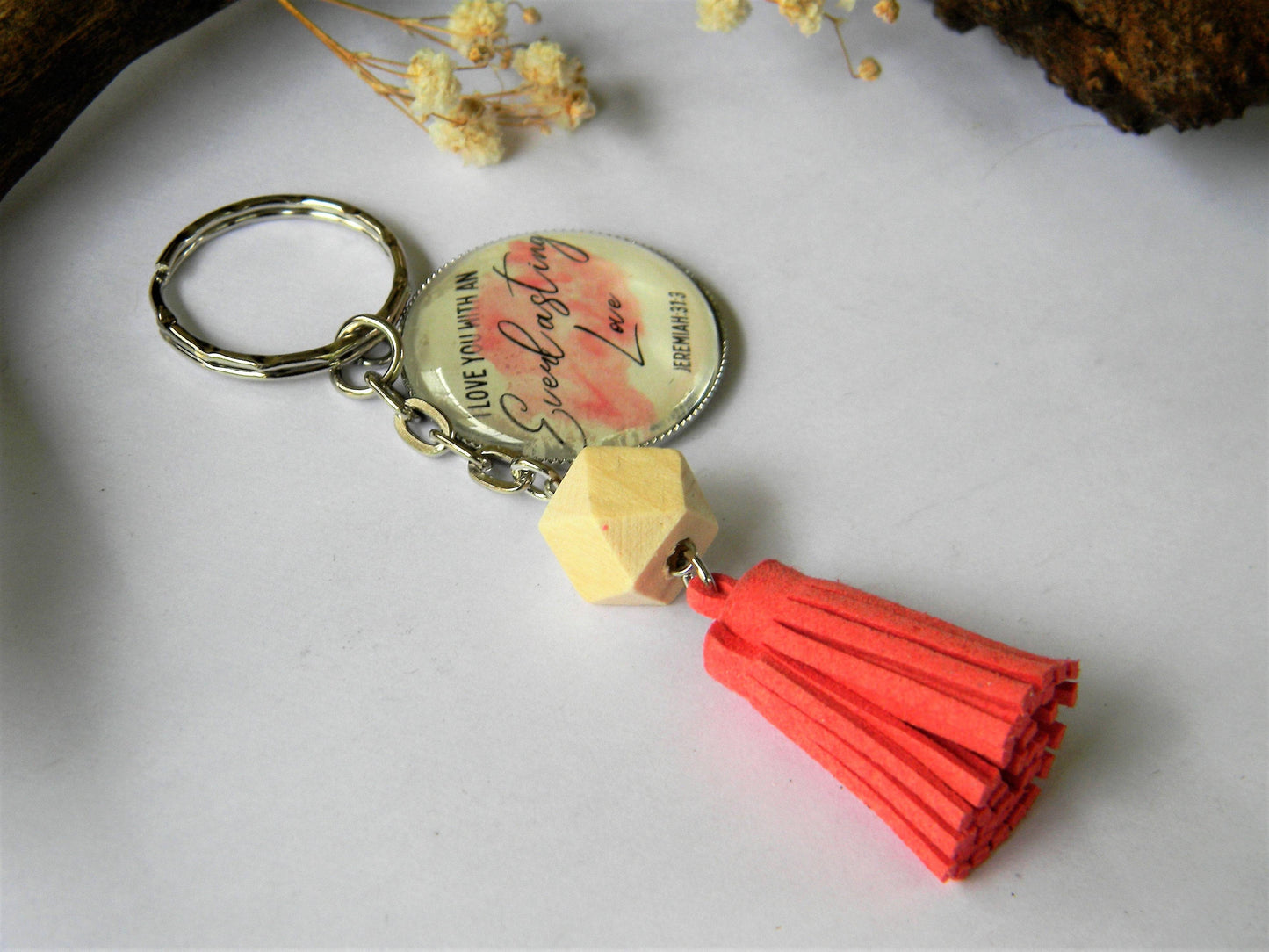 Scripture Keychain-Strength and shield