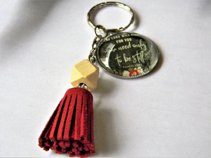 Scripture Keychain-Strength and shield